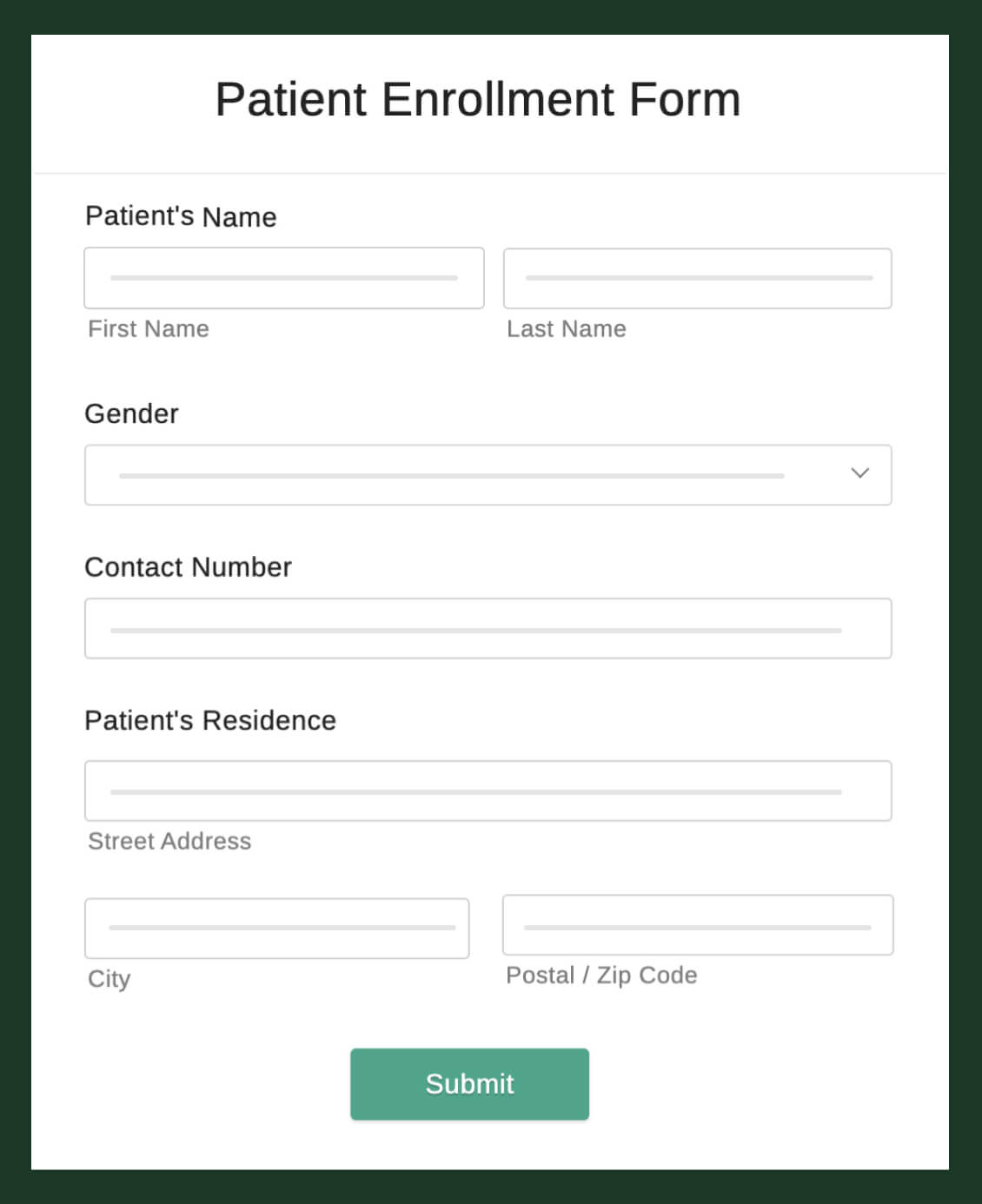 HIPAA Compliance forms for secure data collection
