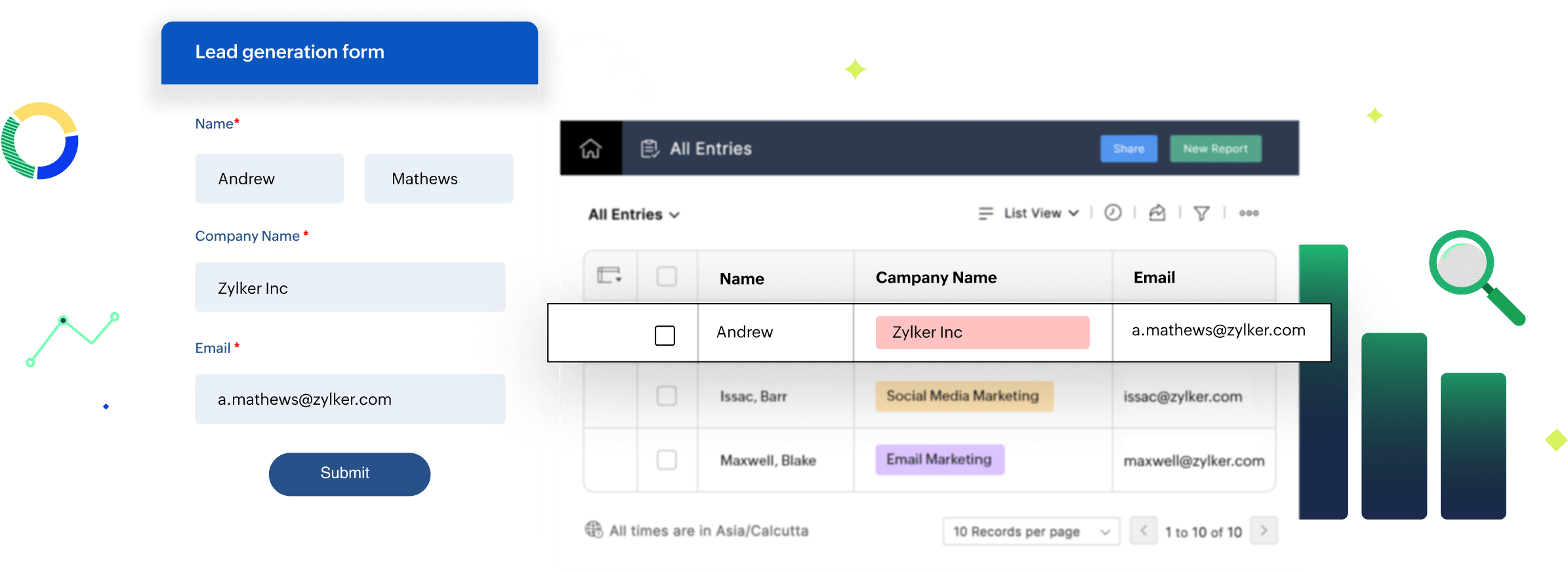 Consolidate your data with dynamic reports