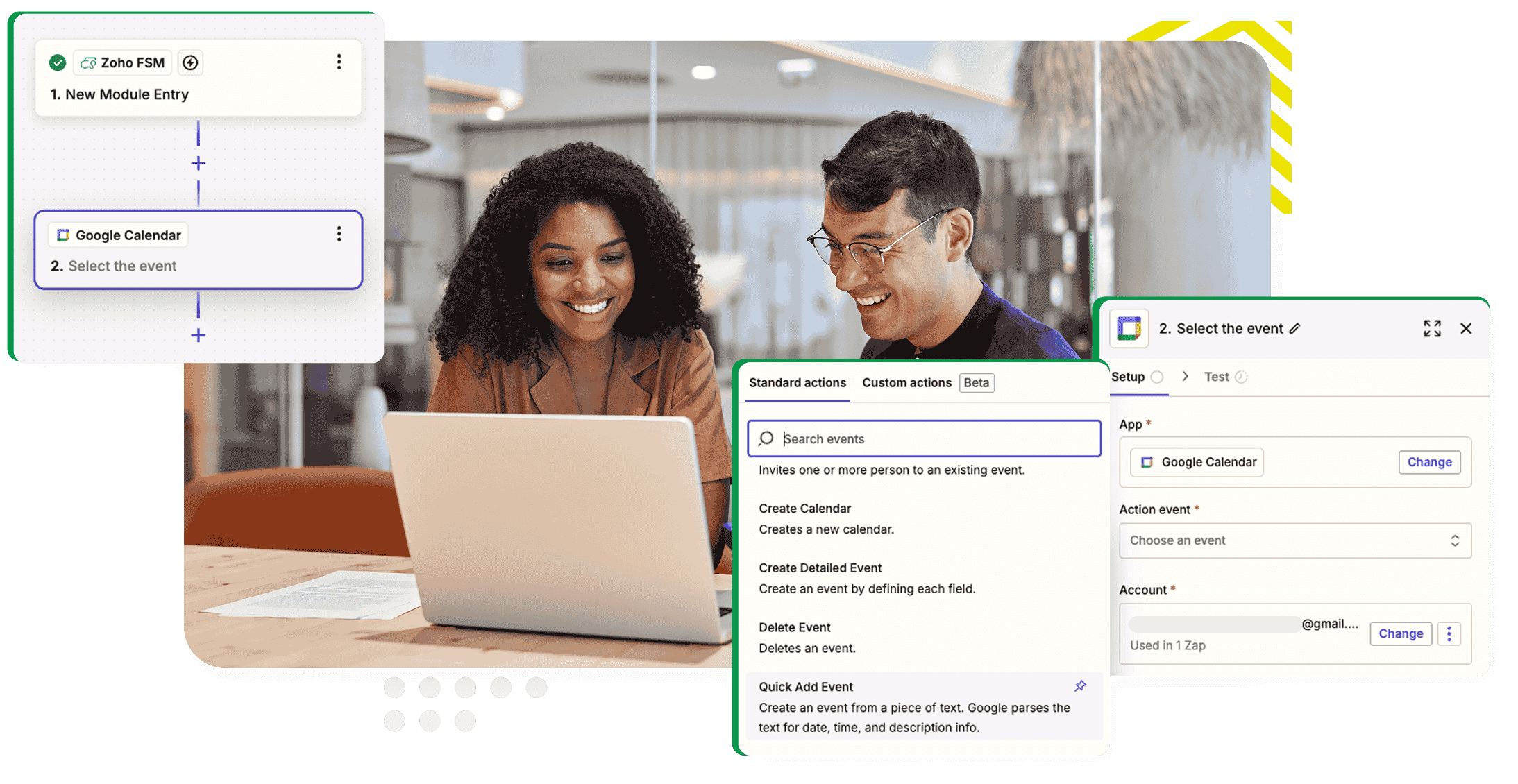 Effortlessly sync other apps with Zoho FSM