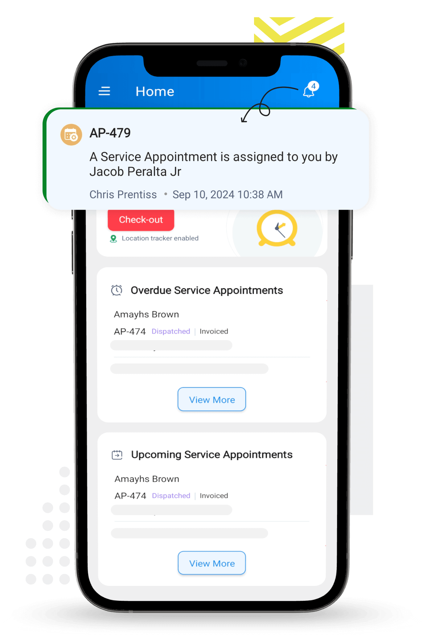 Alert agents with push notifications