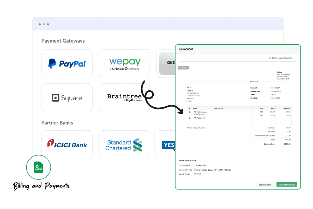 Integrate Zoho FSM with Other Apps