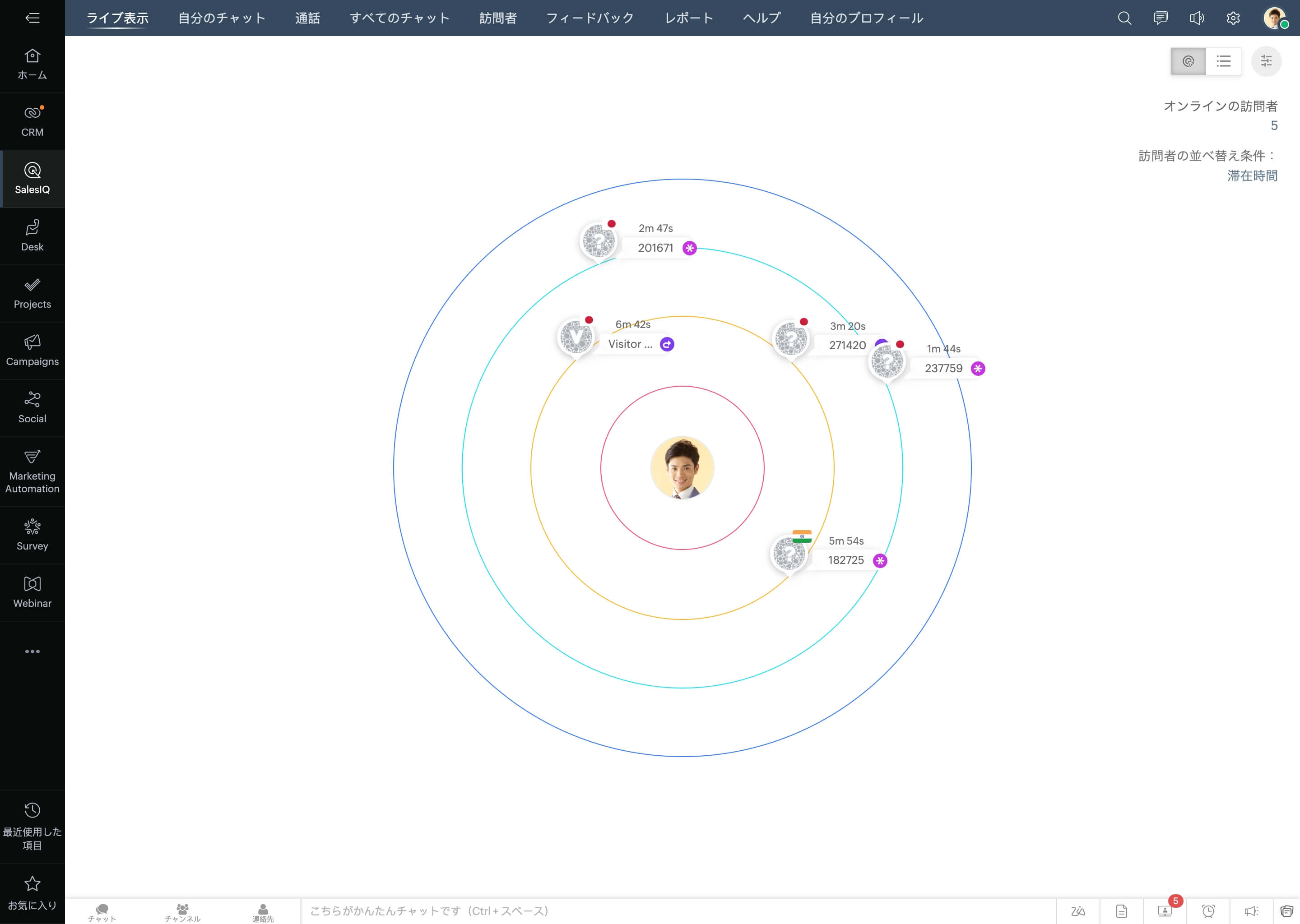 Zoho CRM Plus- Guided Tour - SalesIQ Landing