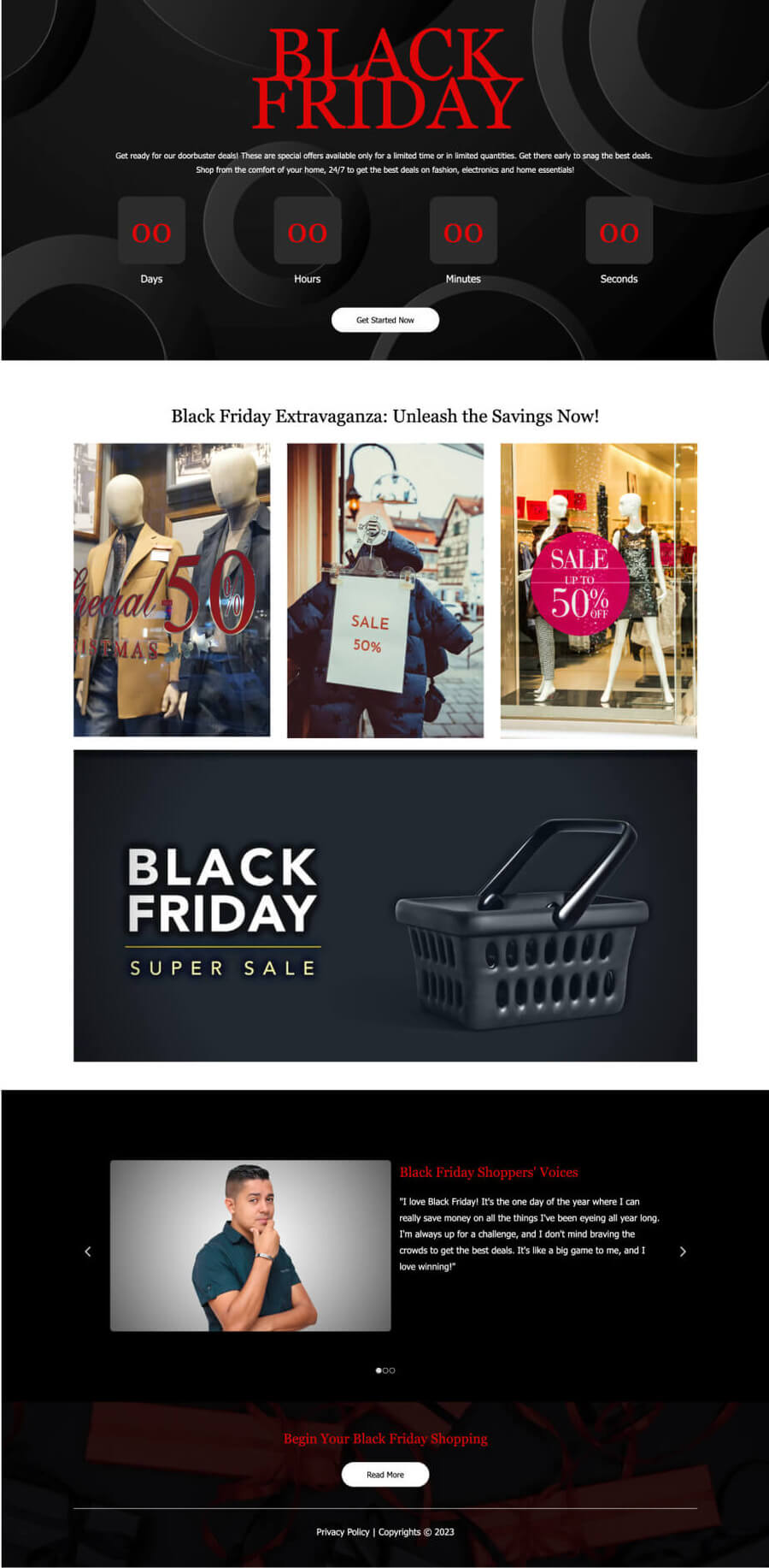 Ecommerce landing page examples