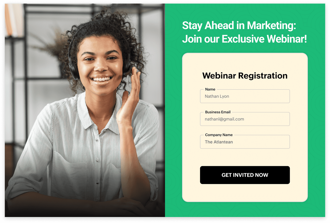  Maximize webinar registrations with tailor-made webinar landing pagesr