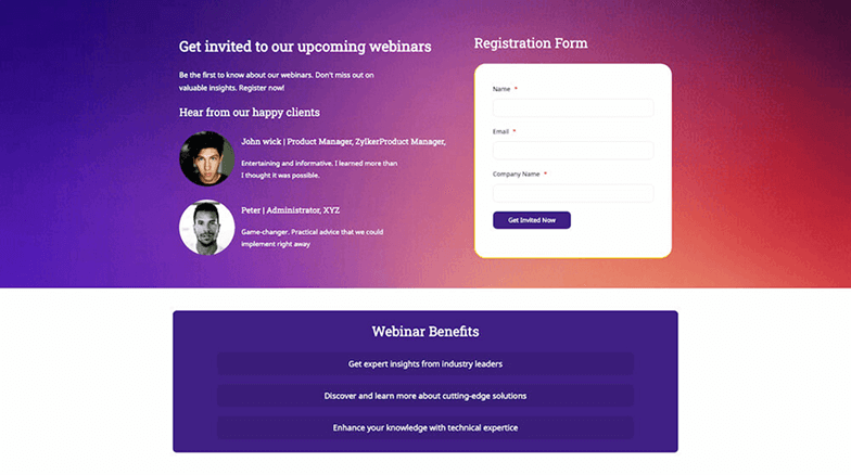 drag and drop landing page templates 