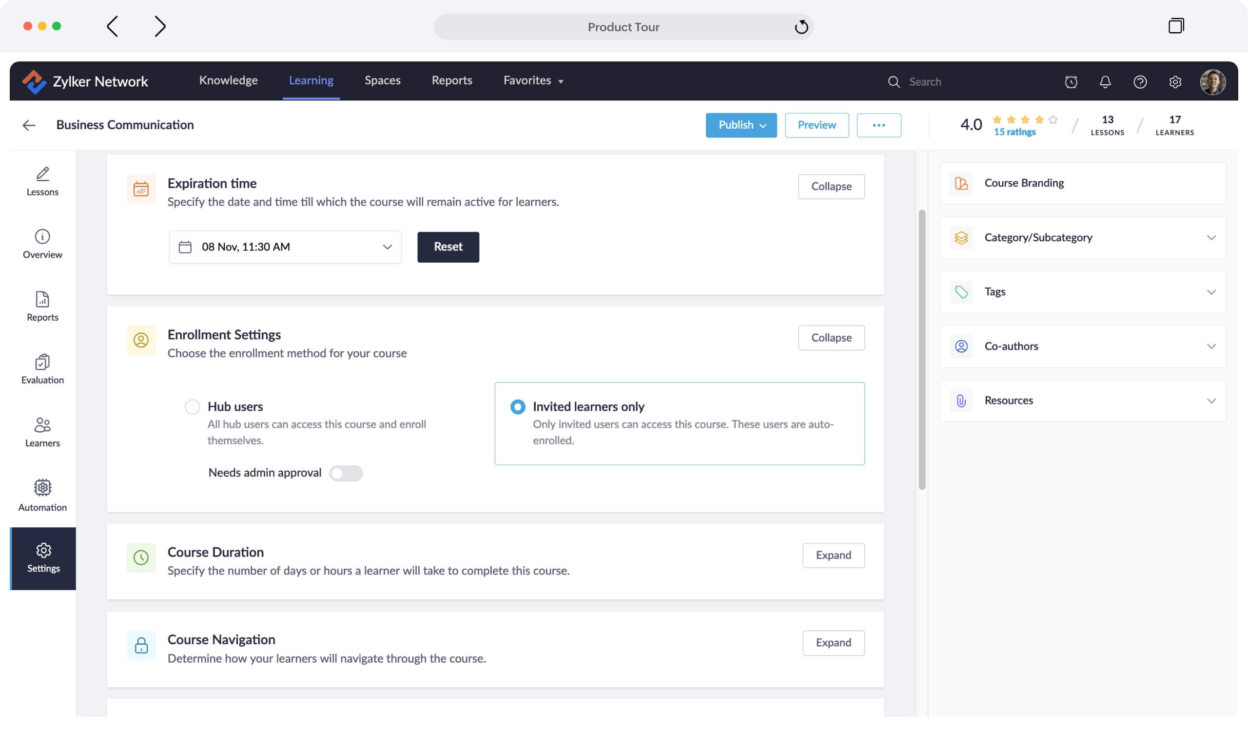 zoho Learn