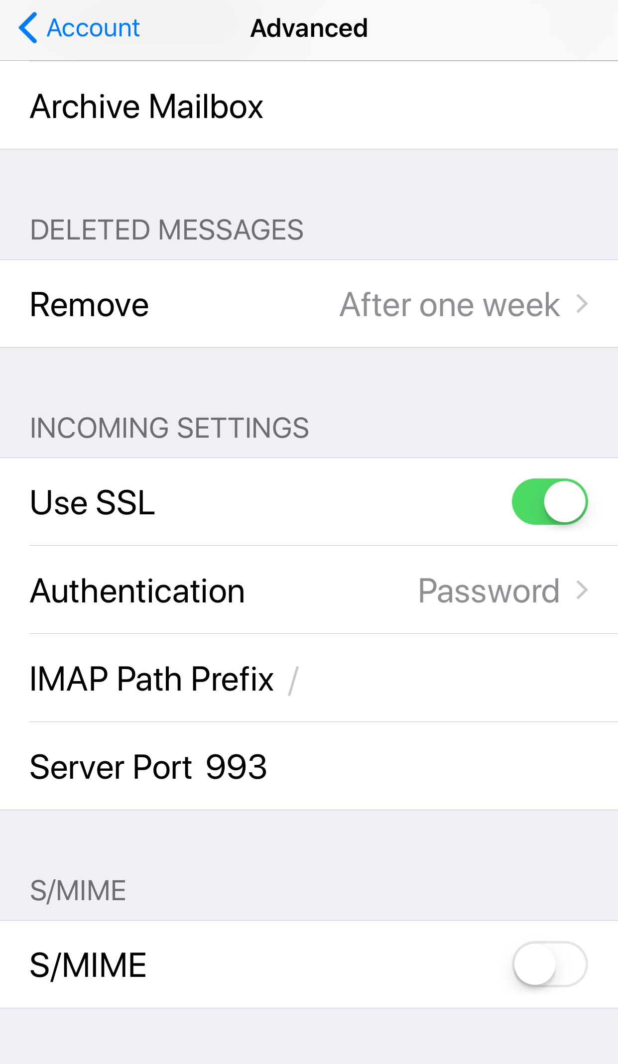 iphone mail imap not syncing