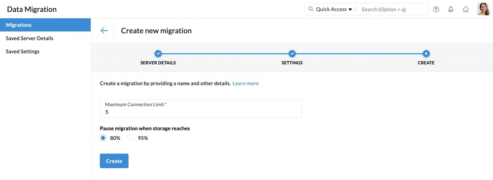 create migration