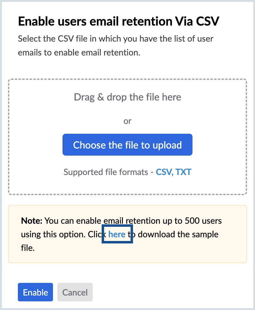 Download Sample CSV