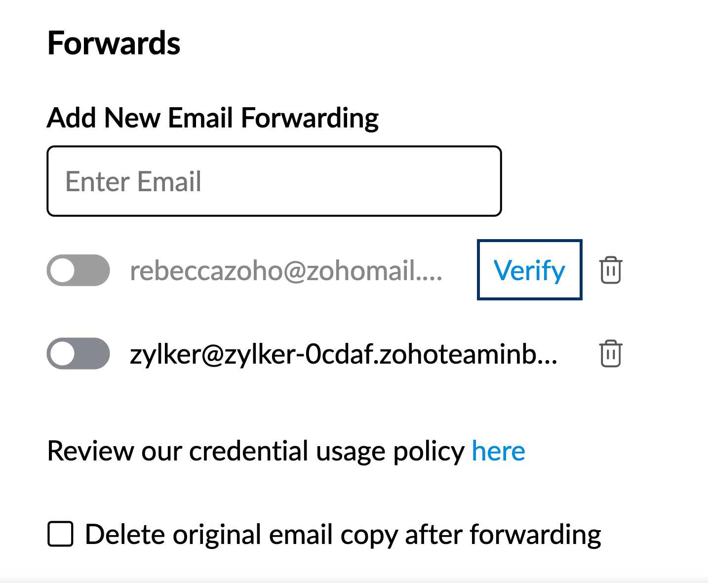 Verify email