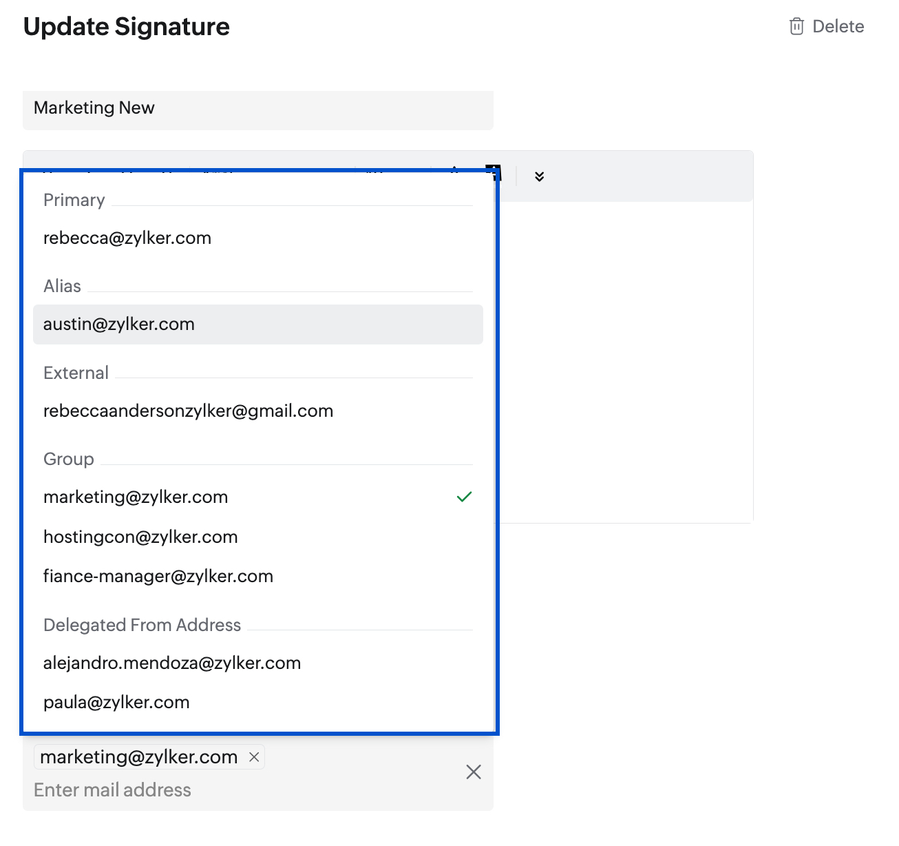 What is an auto signature, and how is it used?