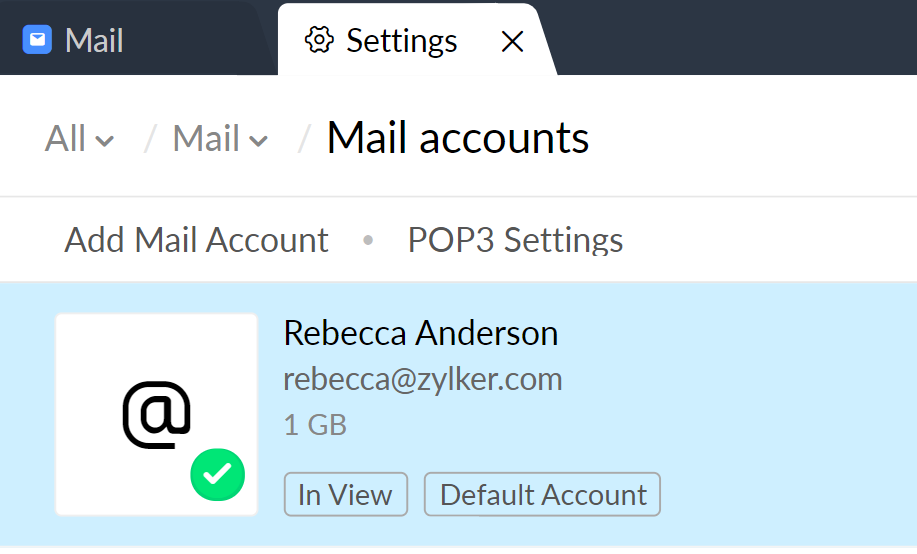 choosing a mail account