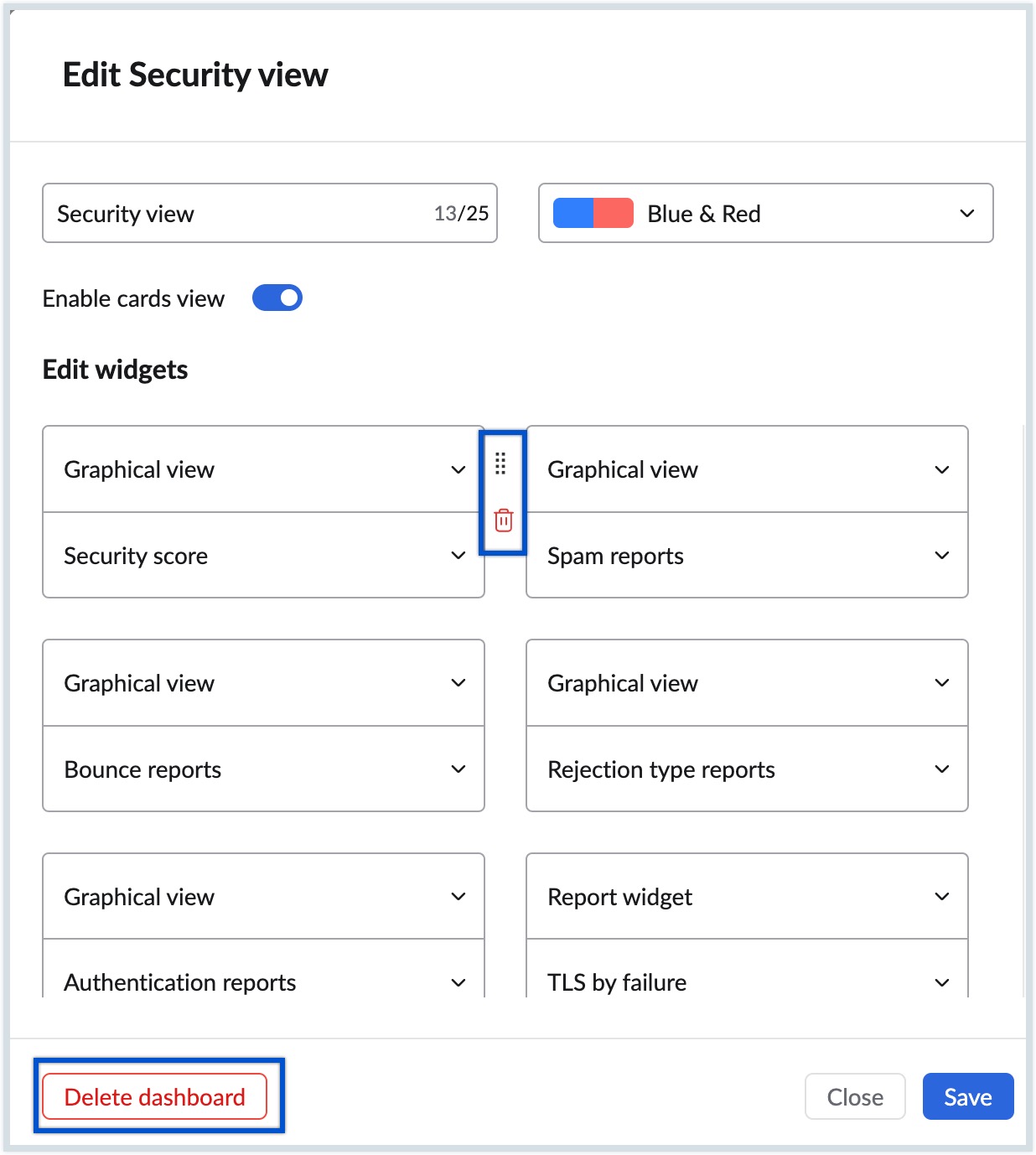 security view dashboard