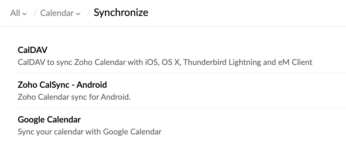 sync calendars