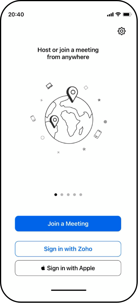 Únete a las reuniones en línea desde dispositivos móviles - Zoho Meeting