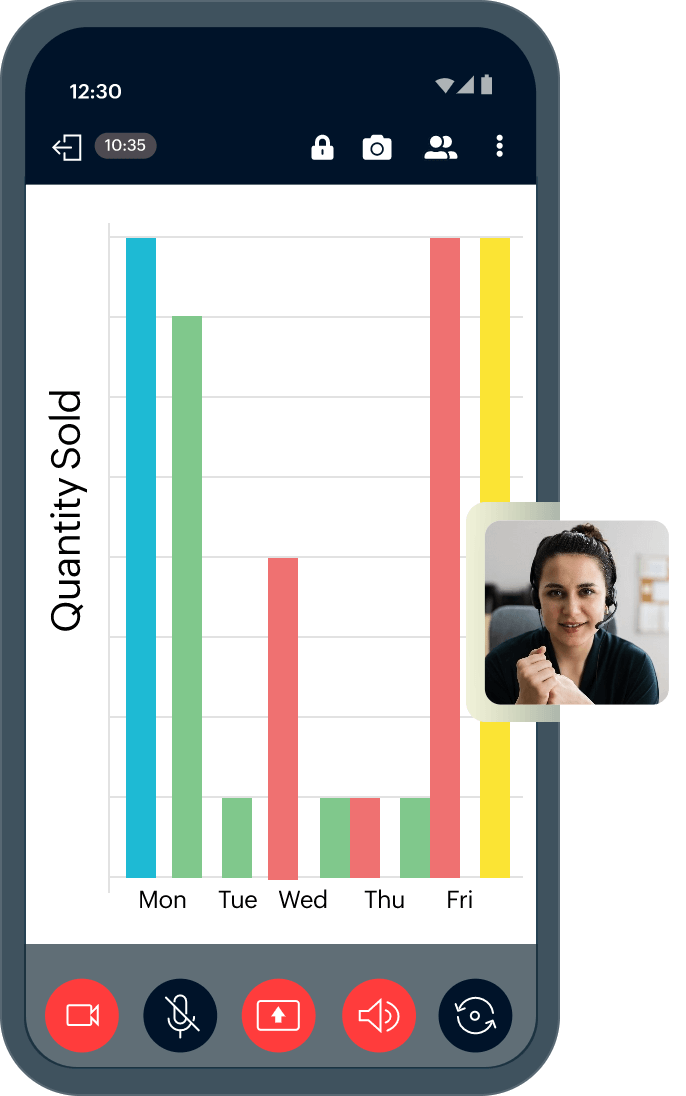 Compartilhamento de tela em dispositivos móveis