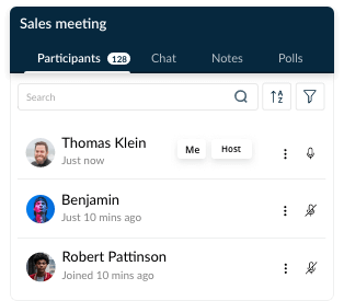 Manage meetings effectively using moderator controls in Zoho Meeting