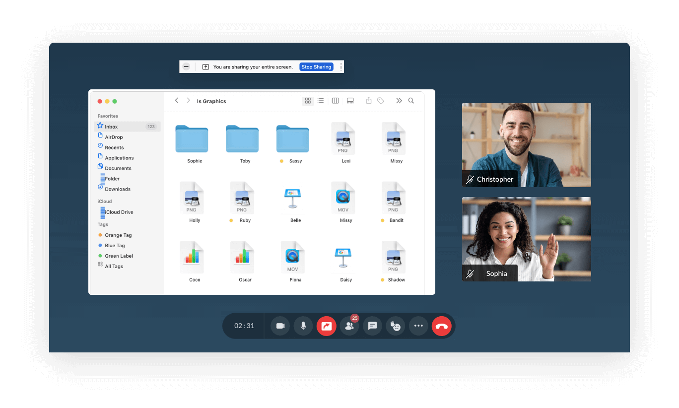Online Screen Sharing Software Share on Mobile Desktop - Zoho Meeting