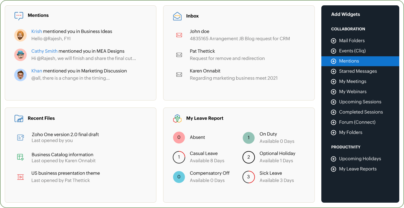 Zoho One | The Operating System for Business