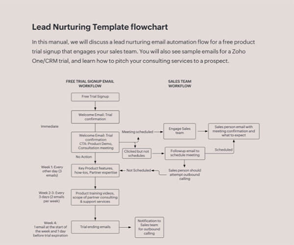 Lead nurturing flow charts