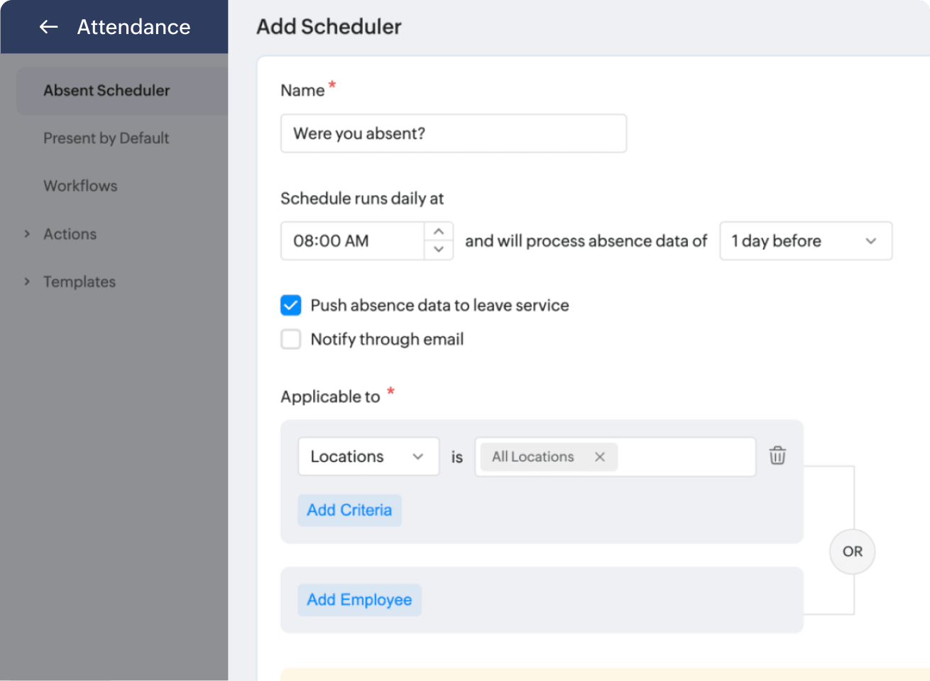 Penjadwal absensi