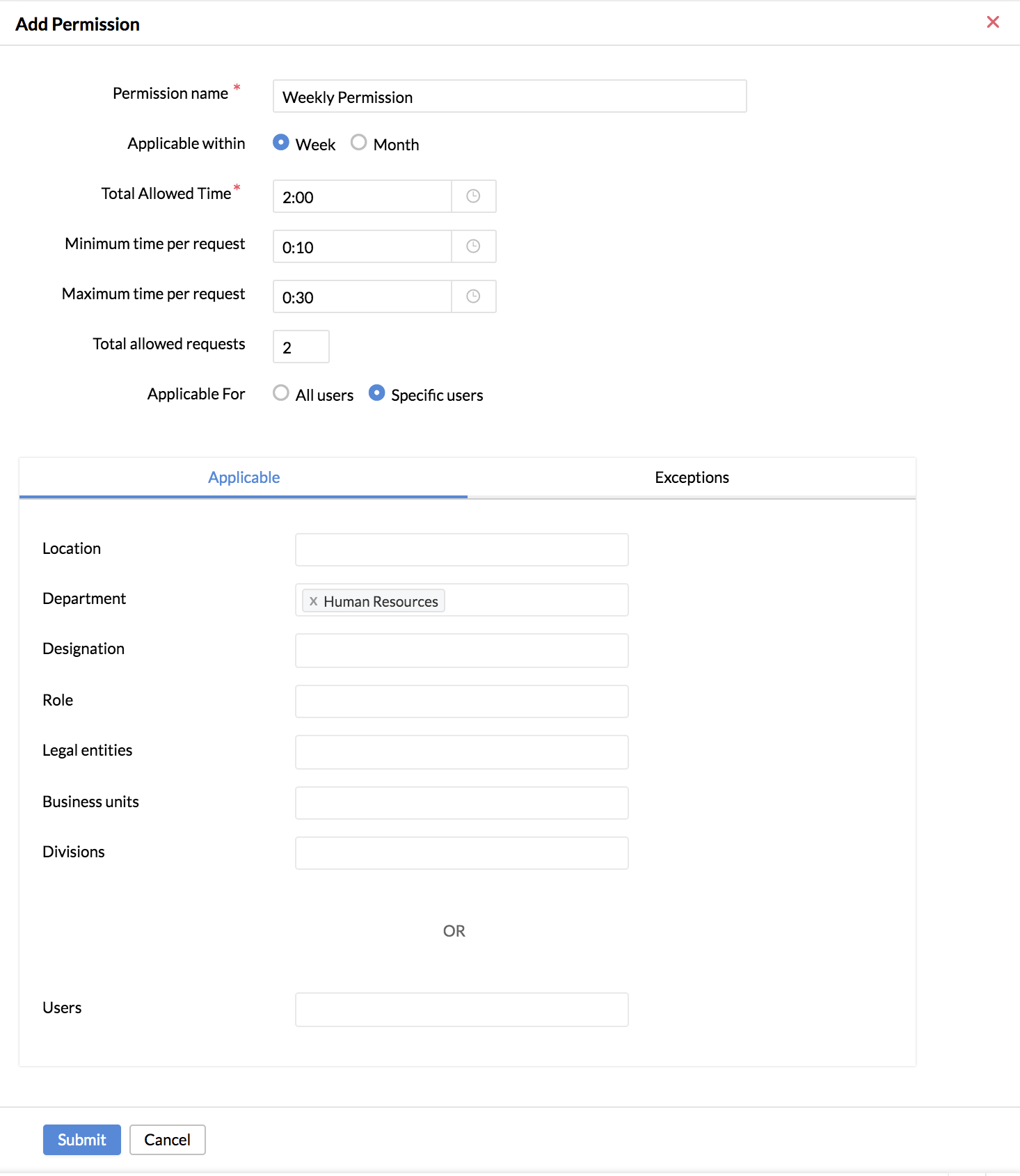 Permissions II Attendance Management II Zoho People