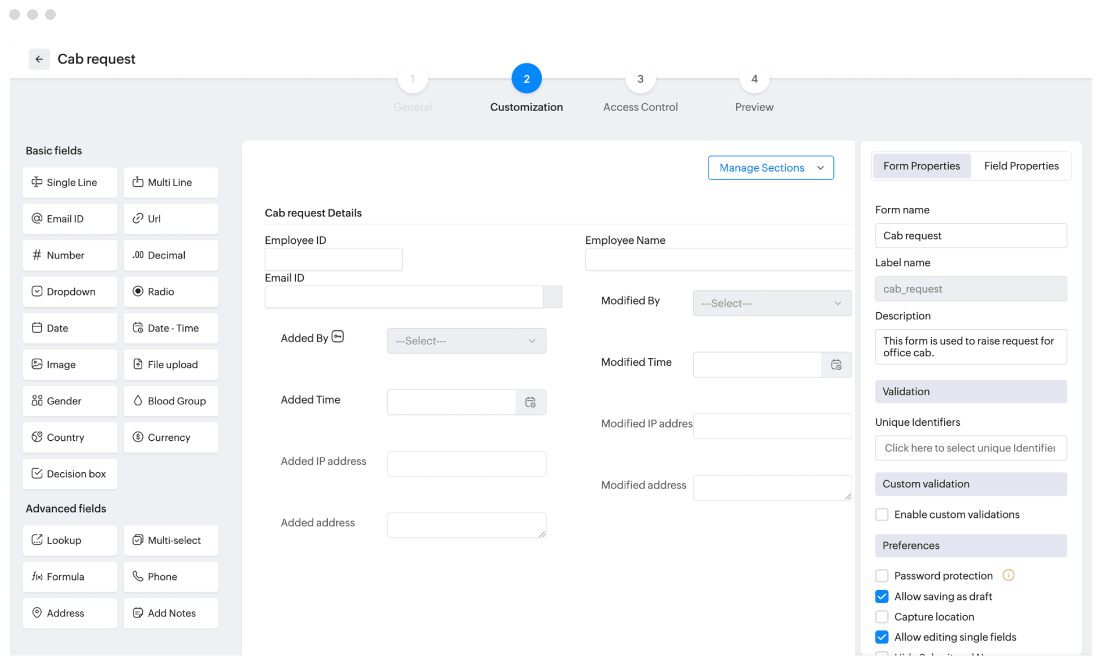 Hotkey features integration. Zoho people.