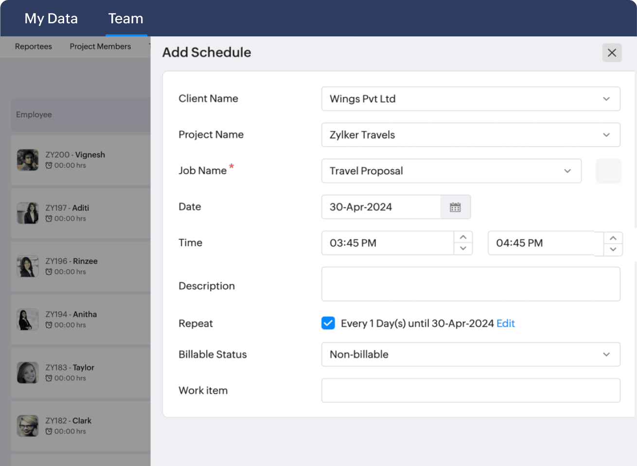 Timesheets