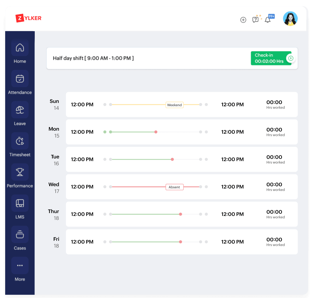 Checkin and Attendance tracking app