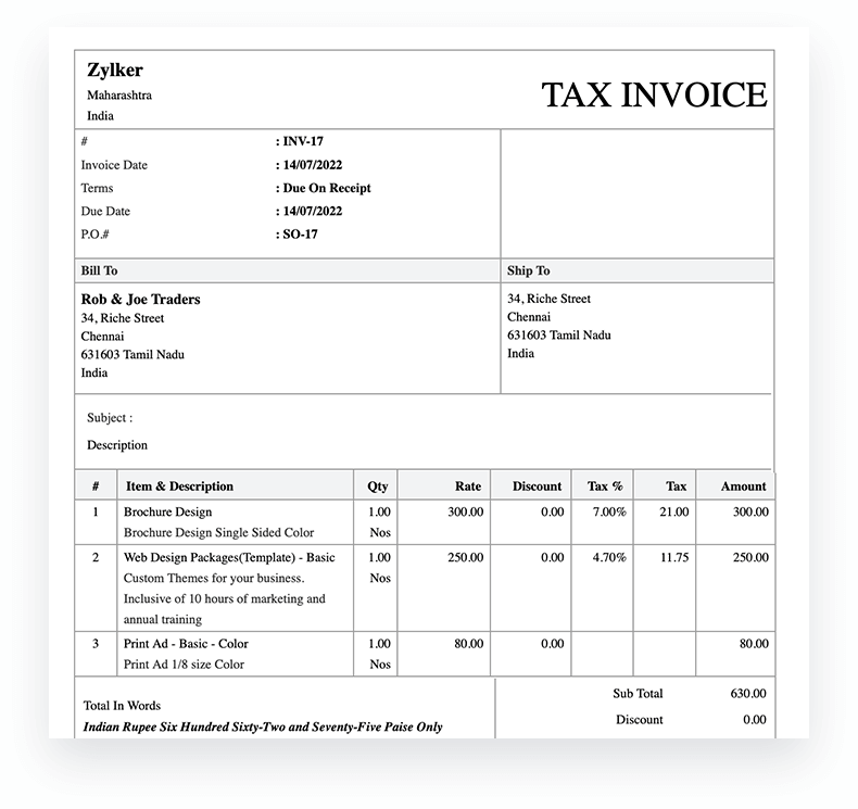 Zoho Invoice Integration | Zoho People