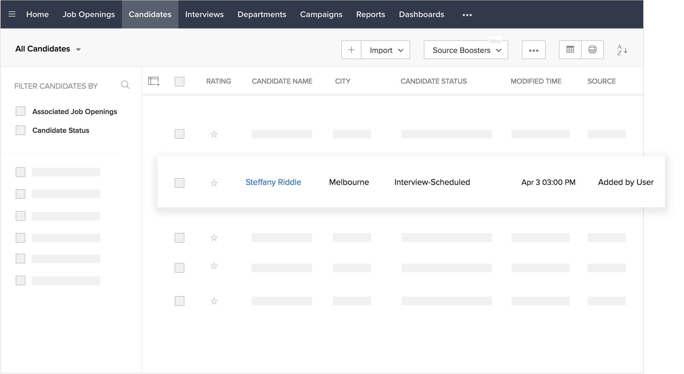 Système de gestion des candidatures (ATS)