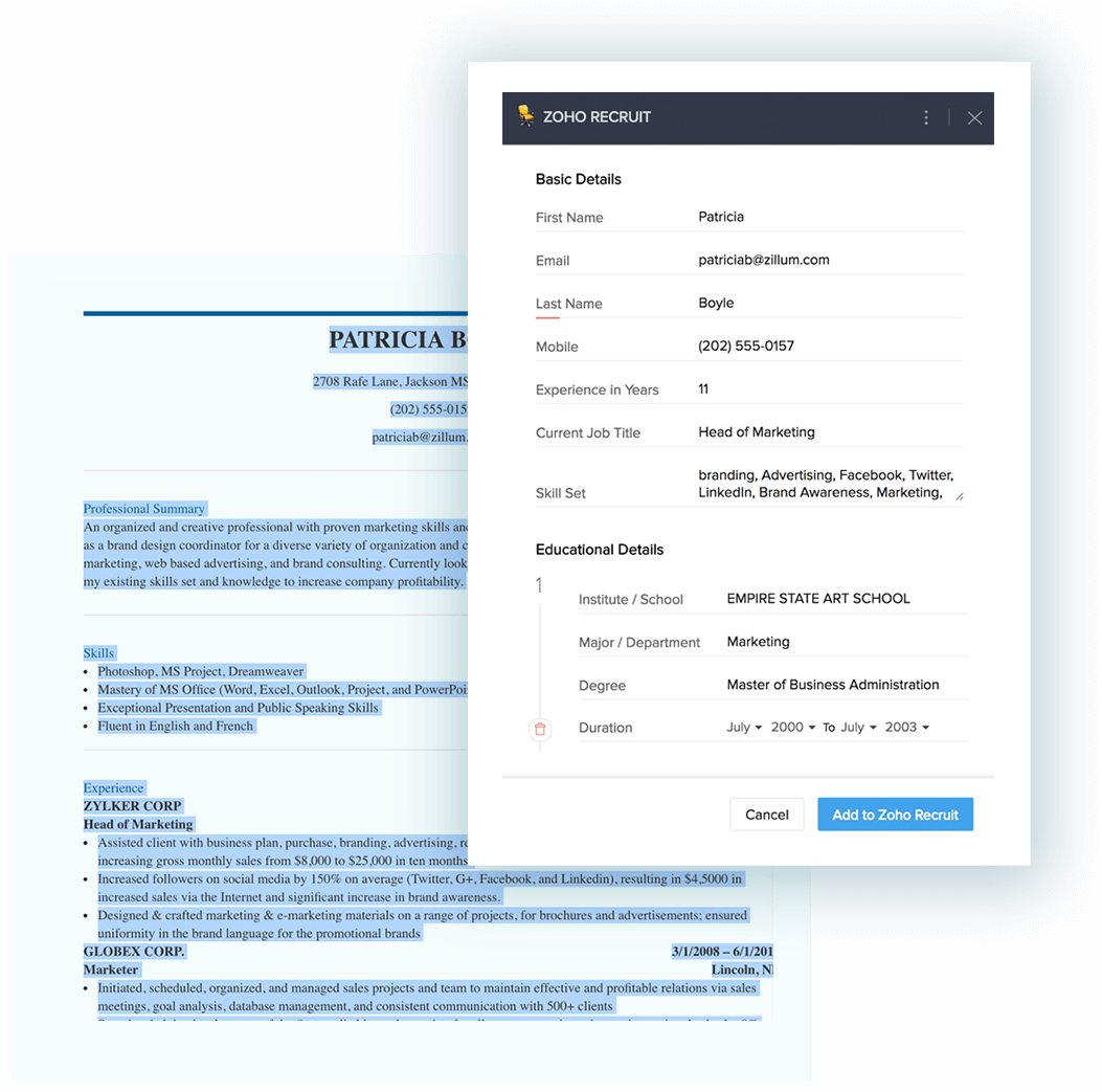 Ferramentas de gerenciamento de currículos