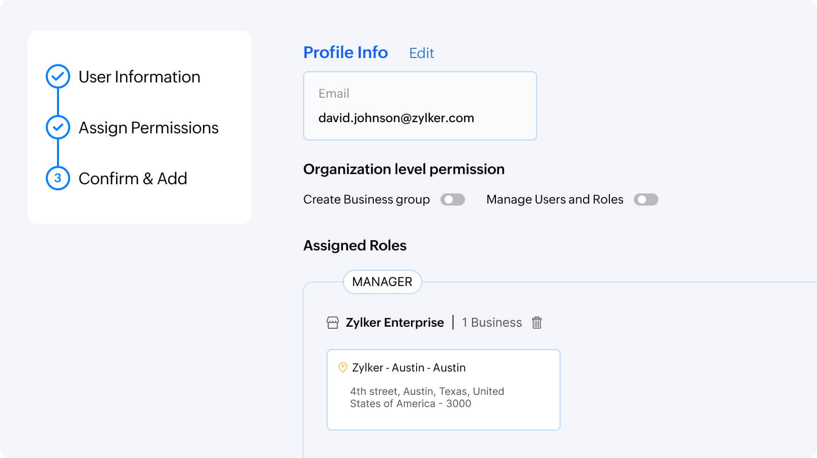 Custom roles to control user access and actions