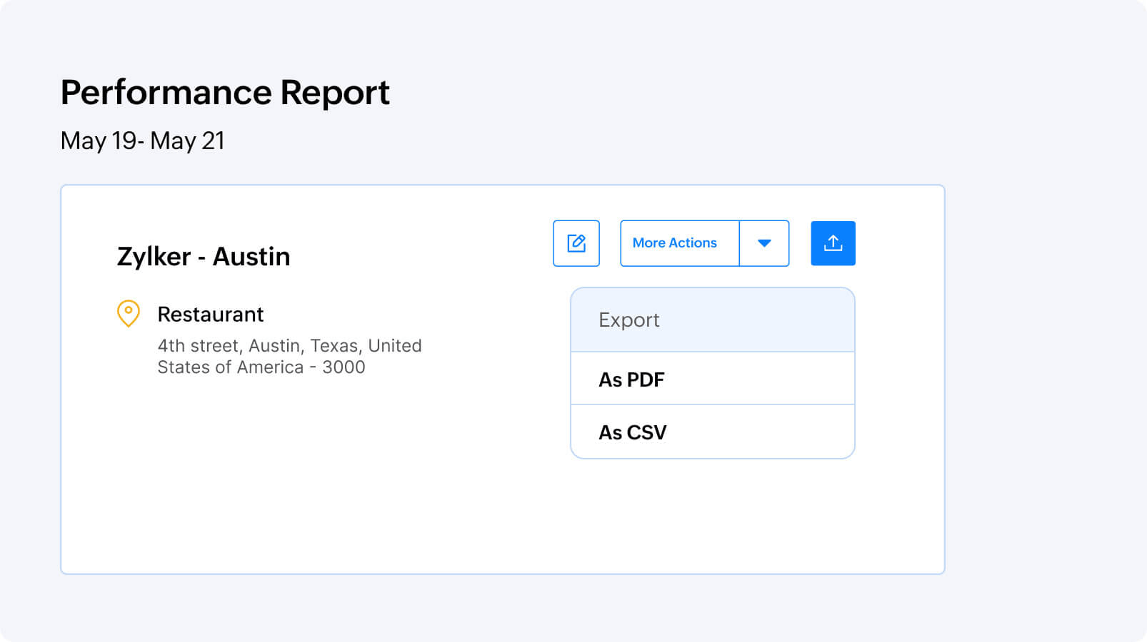 Simplified data to evaluate growth across business locations