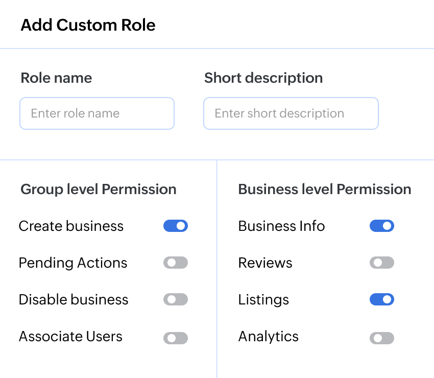 Customize user permissions
