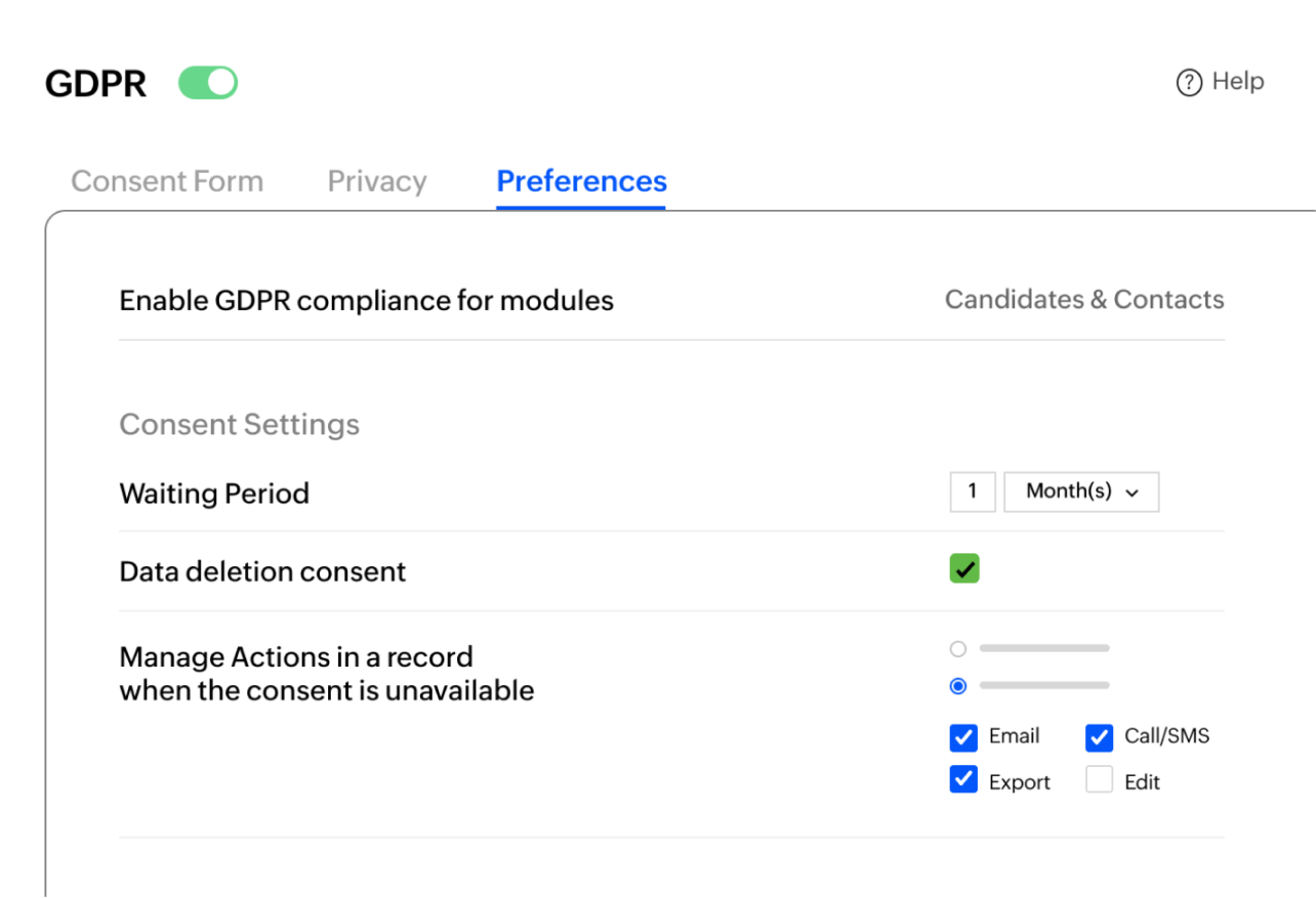 GDPR preference