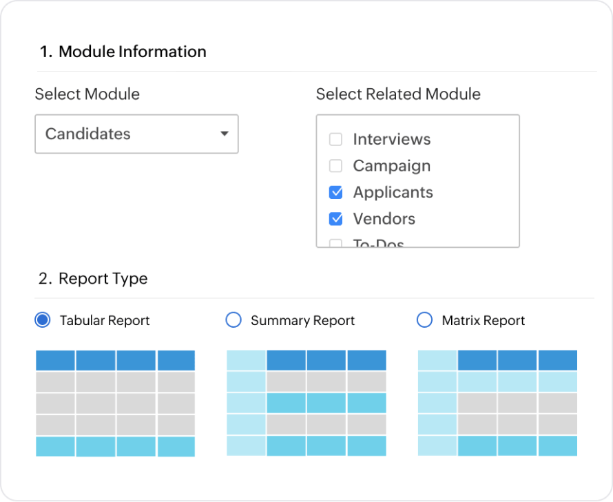 Create custom reports