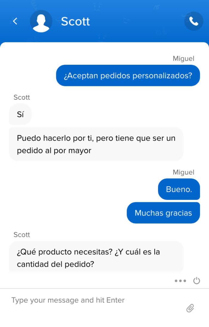 Traduzca sus chats en tiempo real