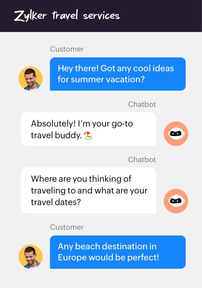 travel agent live chat