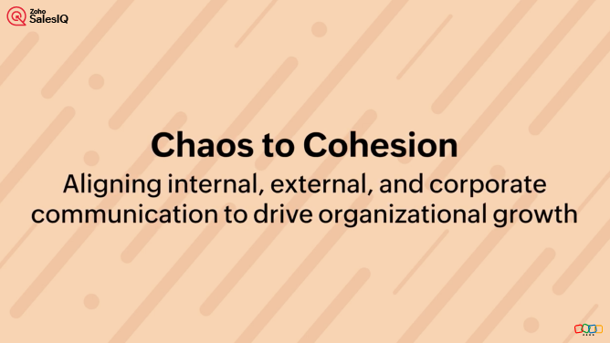 cohesive communication to reduce organizational chaos