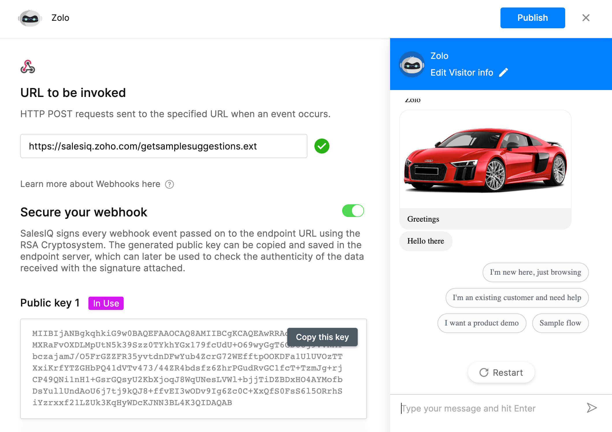 Lengkapi Zobot dengan Webhook