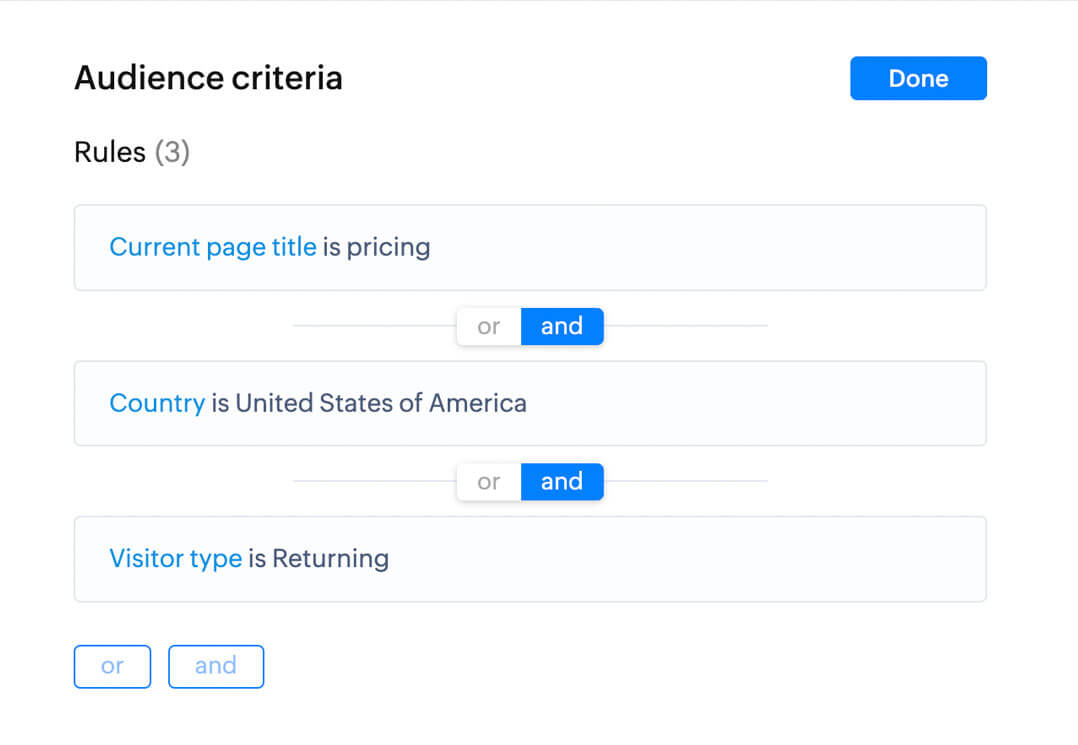 Conversas de chatbot baseadas em insights de visitantes