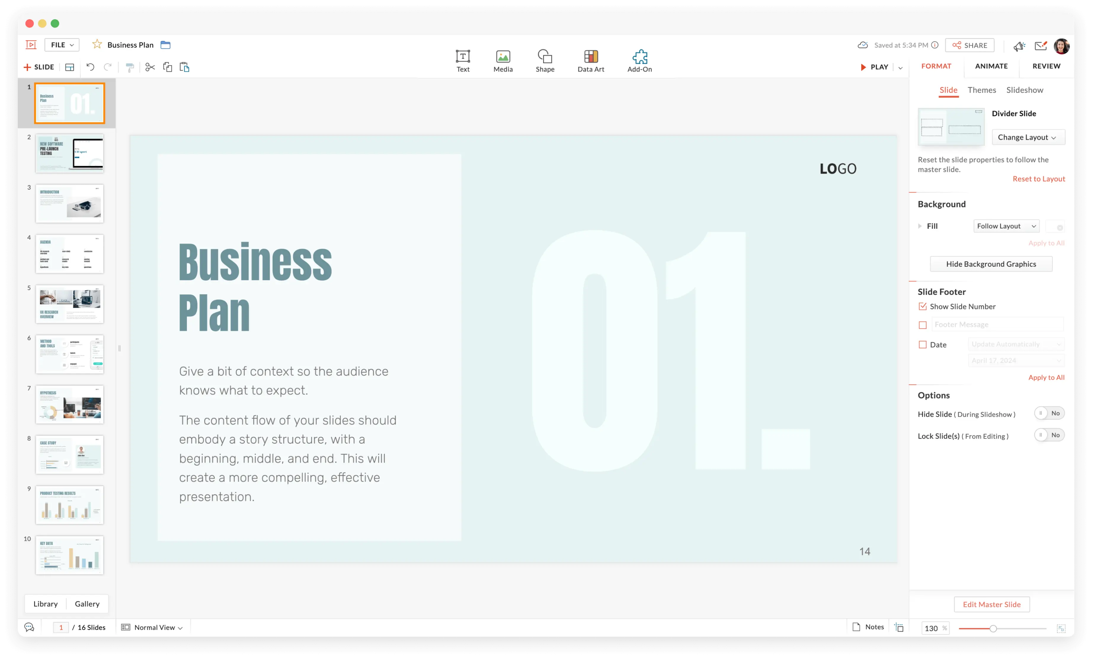 Zoho Show: Presentation tool for teams and small businesses