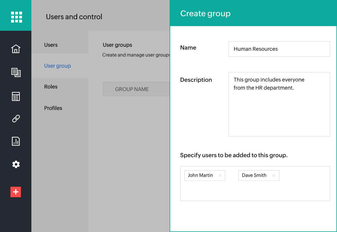 Create user groups