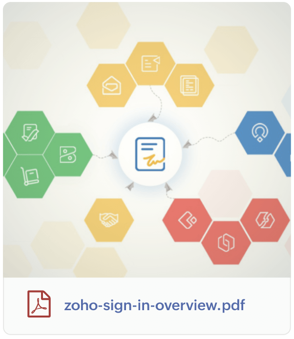Zoho Sign overview pdf