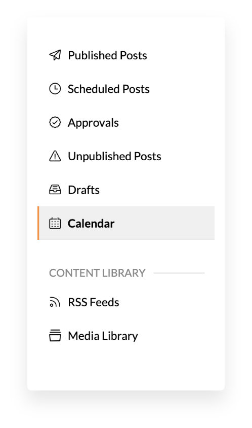 Content calendar popup