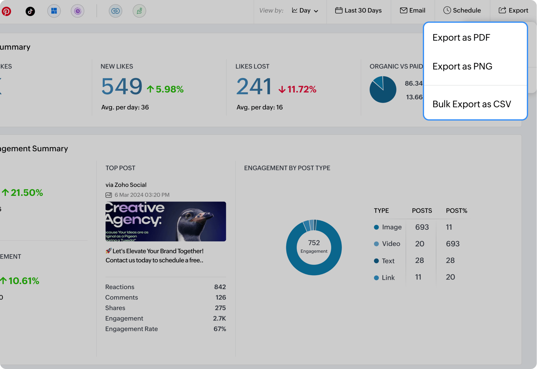 Export reports