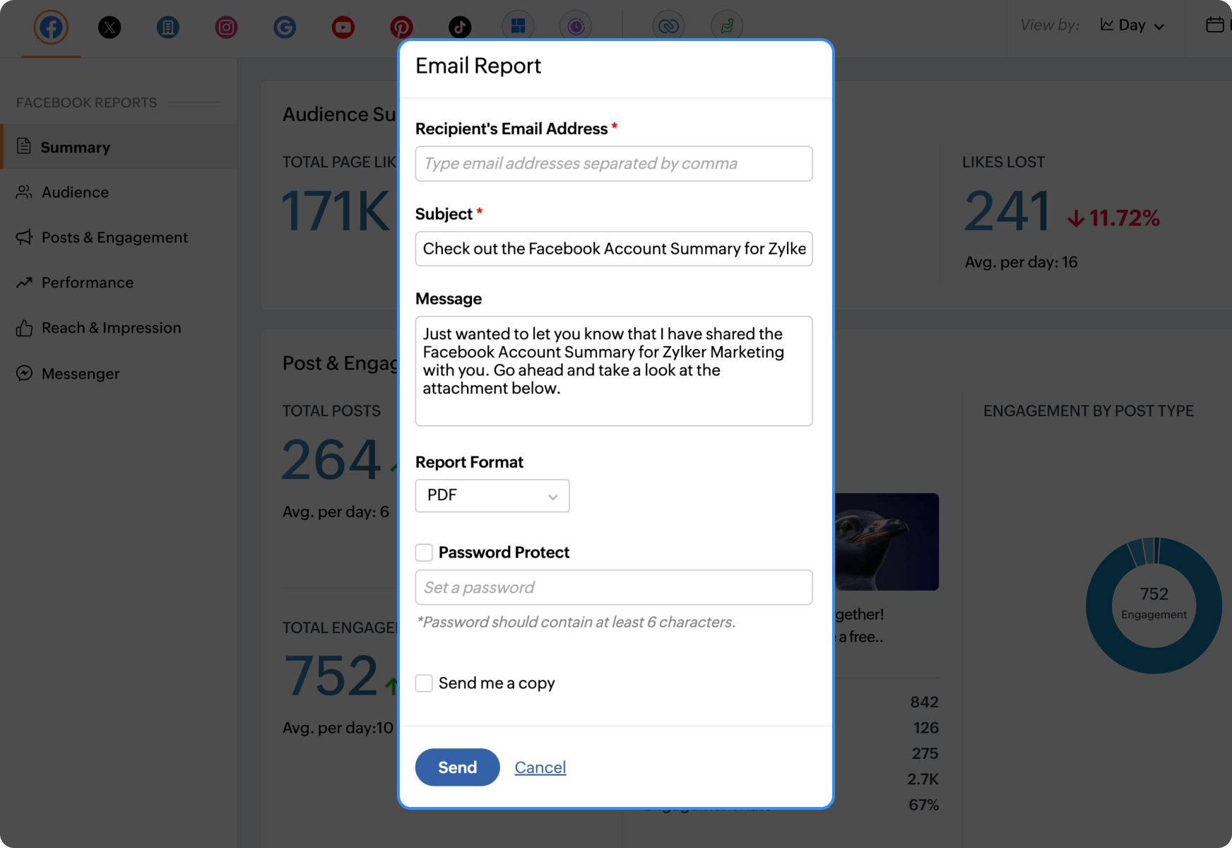 Share reports with clients