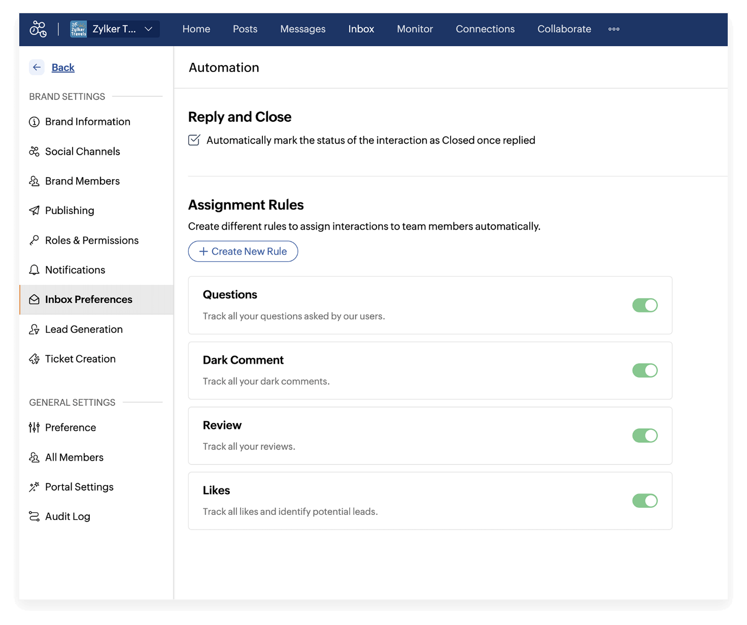 Inbox assignment workflows