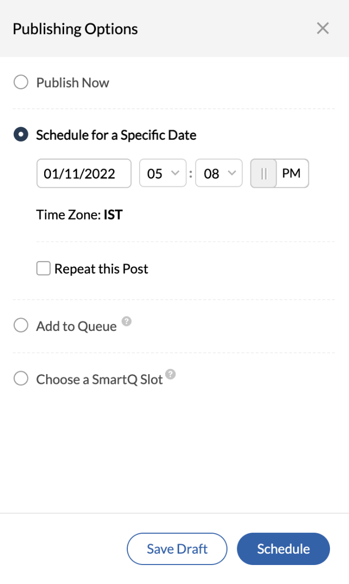 Opsi Jadwal